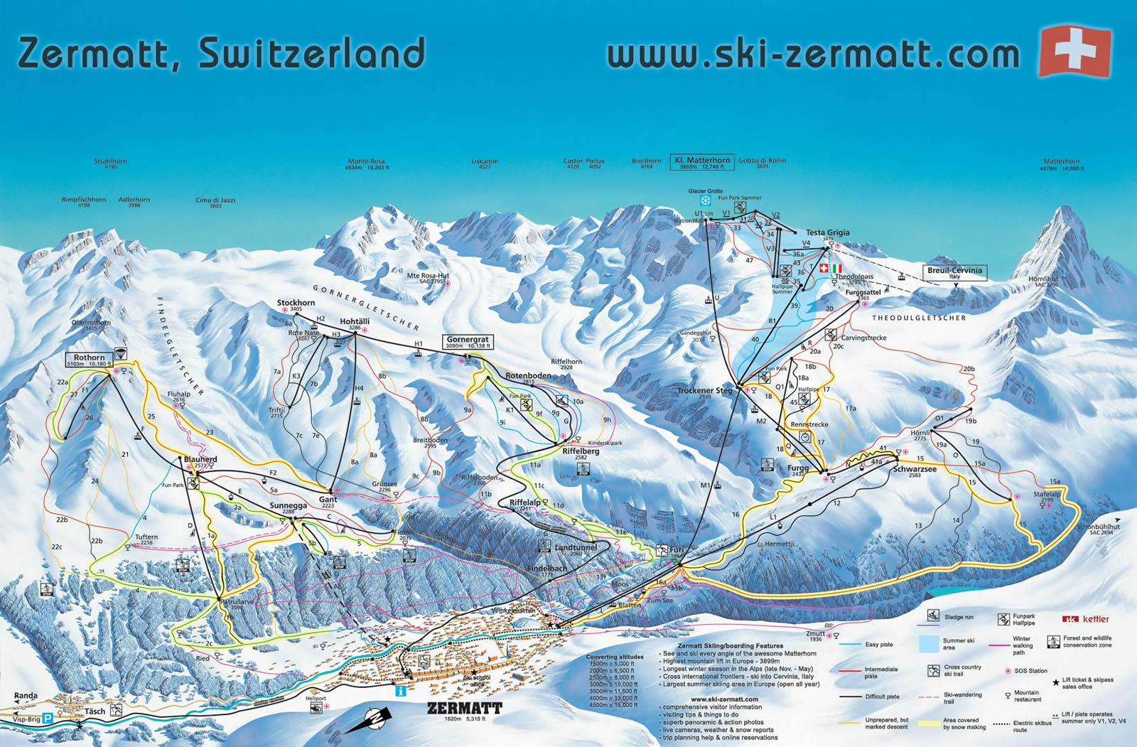 Skigebiet Zermatt